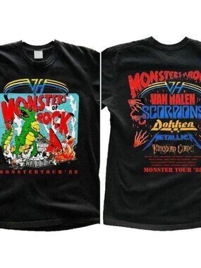 Monsters Rock 1988 Concert Tour Vintage Fan T-Shirt
